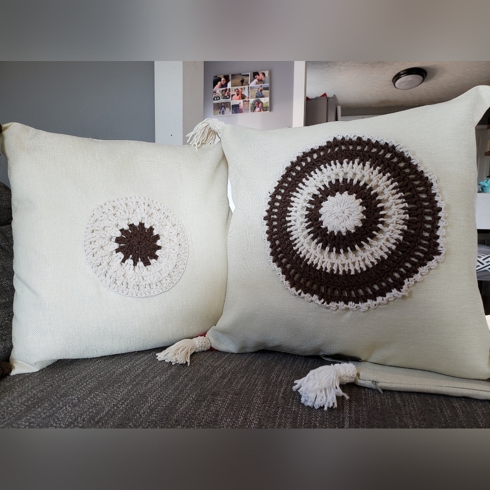 Decorated Pillow Covers Brown